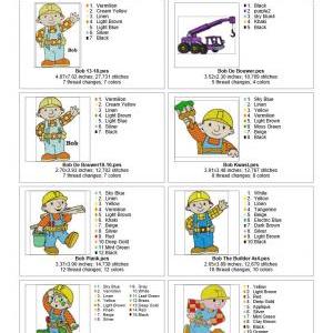Bob The Builder Machine Embroidery-set Of 48